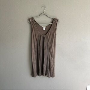 Prairie Underground Organic Cotton Brown Mini Dress Small